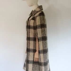 Vintage 1970s/80s Jimmy Hourihan Boru Dublin Plaid Pure Wool Cape Coat - Rare